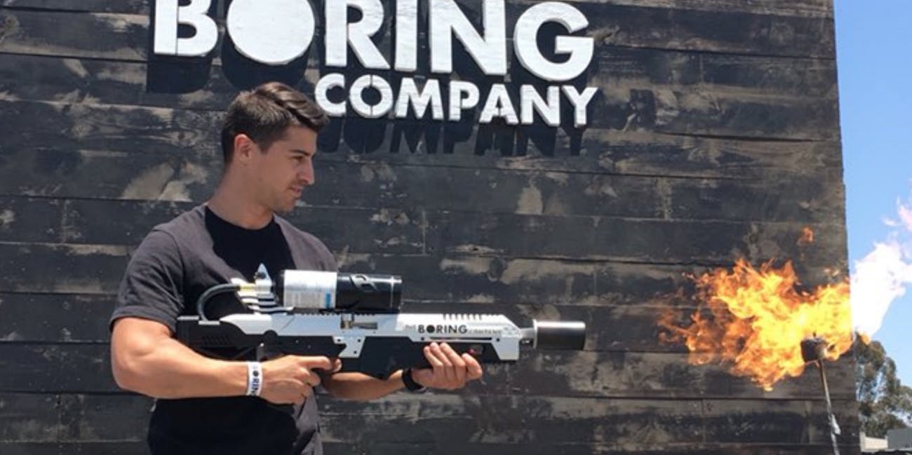 A Boring Company Not-a-Flamethrower