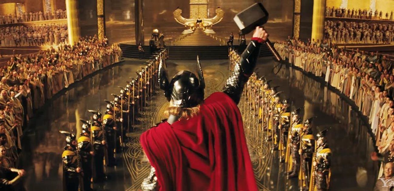 Bow down and worship Thor, ye lowly humans.