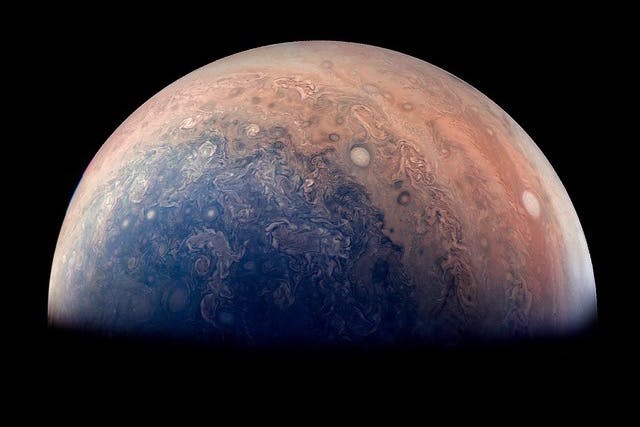 Those majestic Jupiter swirls, up close.