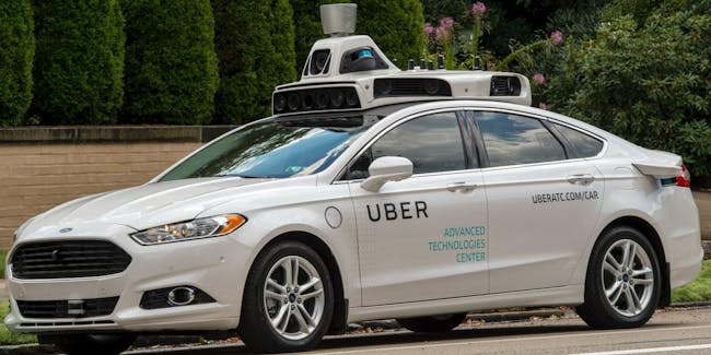 A Ford used by Uber to test its autonomous technology.