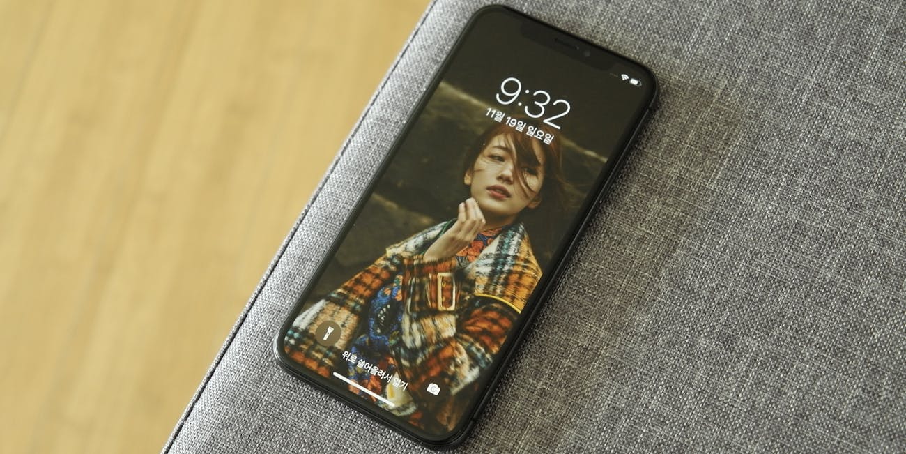 The iPhone X features a large display.