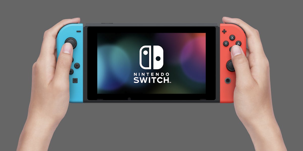 Nintendo Switch with Joy-Con controllers