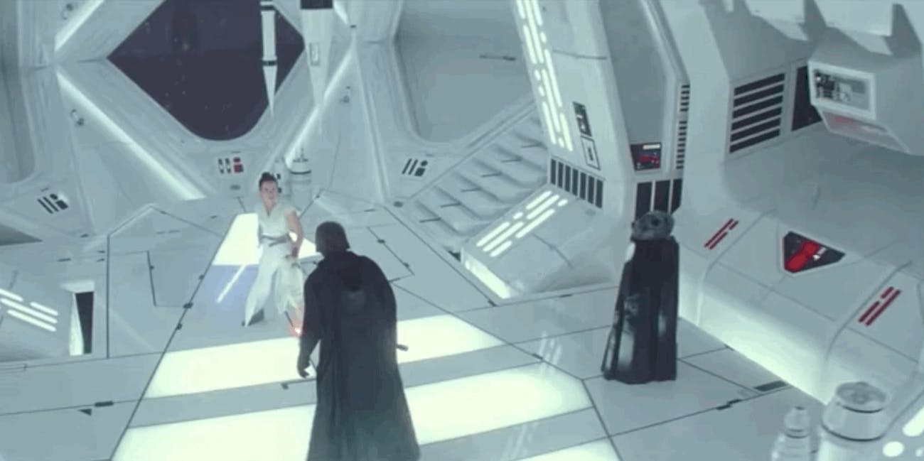 star wars rise of skywalker reylo fight