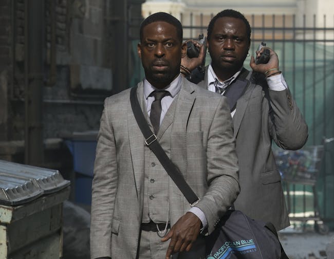 Sterling K. Brown and Brian Tyree Henry play bank robbers who go to 'Hotel Artemis' a heist goes awry.