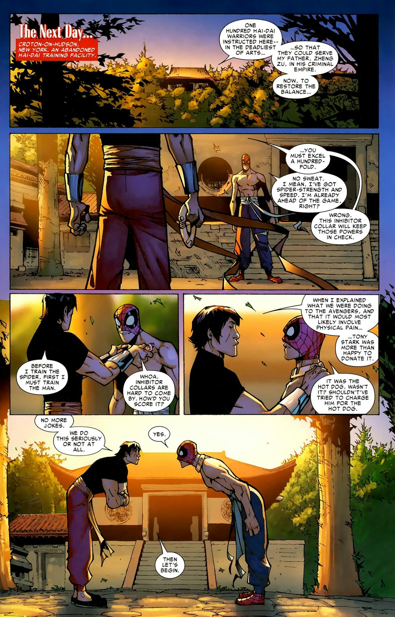 shang chi teaches spider man comic