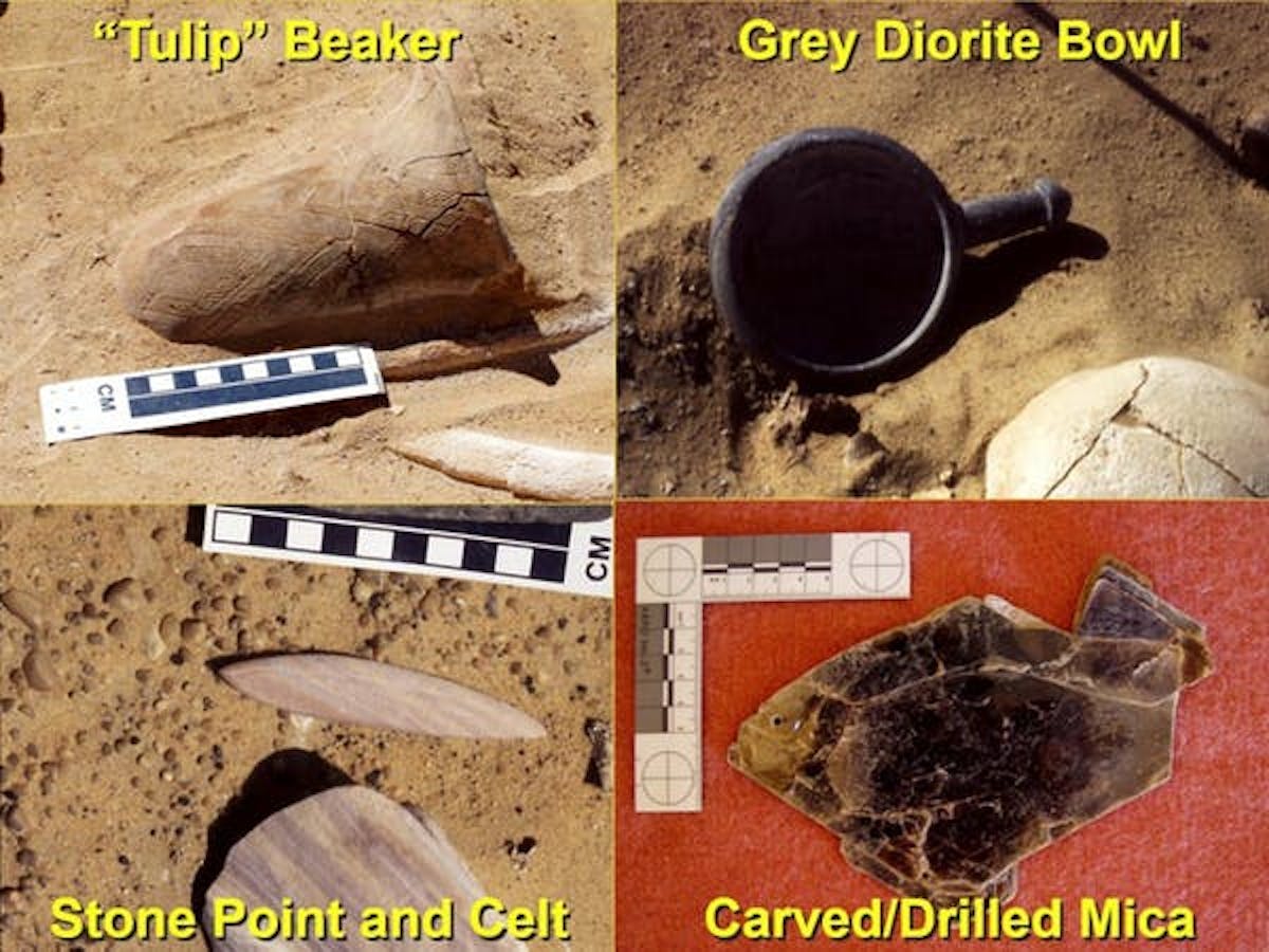 Grave artifacts from 2001-2003 excavations.
