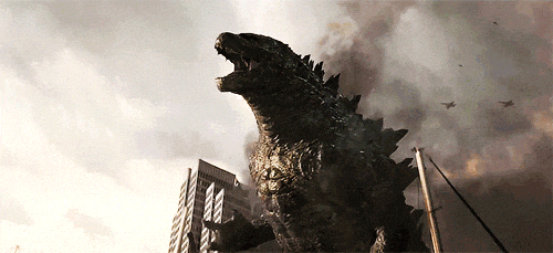 Godzilla roaring in 2014's 'Godzilla'.