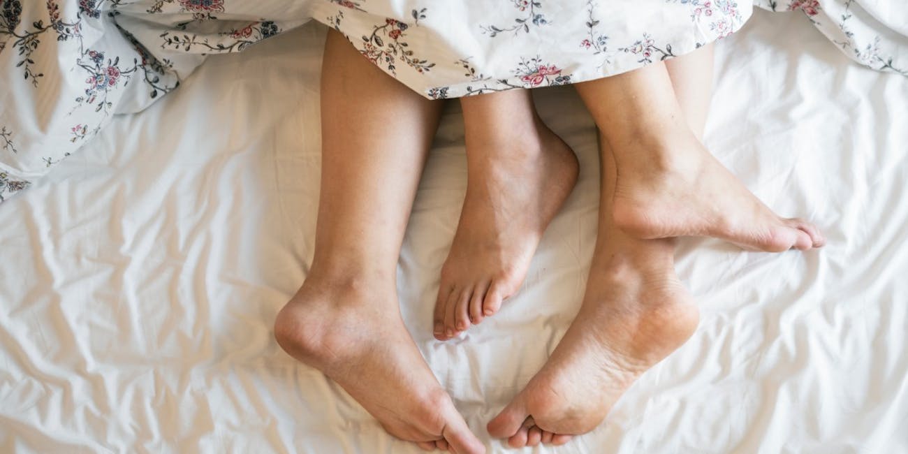 couple, bed