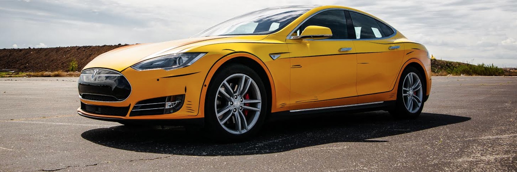 This Incredible CelShaded Tesla is Straight Out of