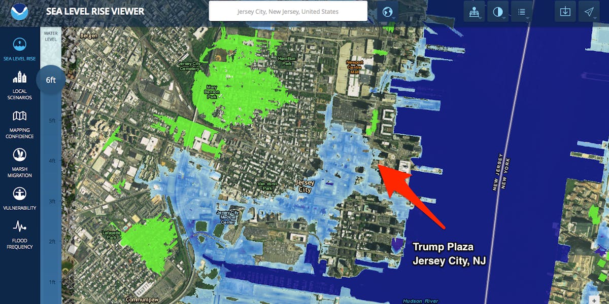 many trump properties could be underwater due to rising