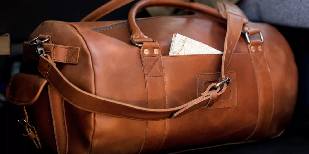Denver Leather Travel Duffel Bag