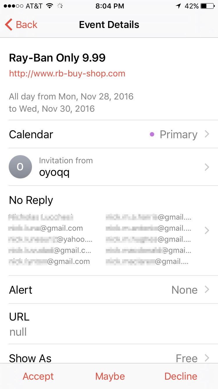 how to get rid of those spam icloud calendar event invites event invites