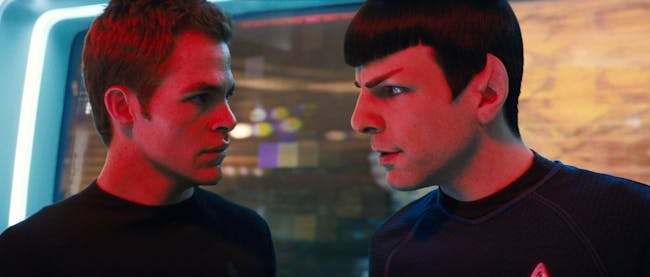 Kirk and Spock in a bizzaro version on the year 2258