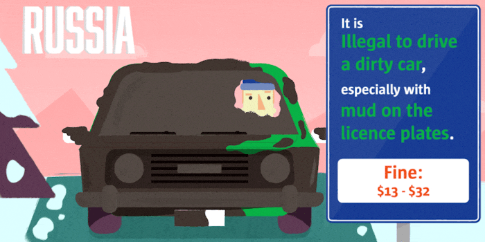Russia's driving fine.