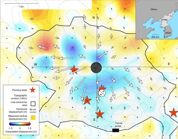 Map, nuclear testing