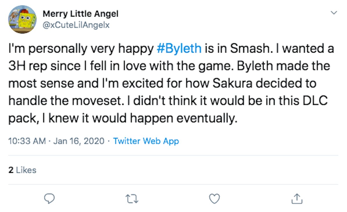 Super Smash Bros Ultimate Byleth