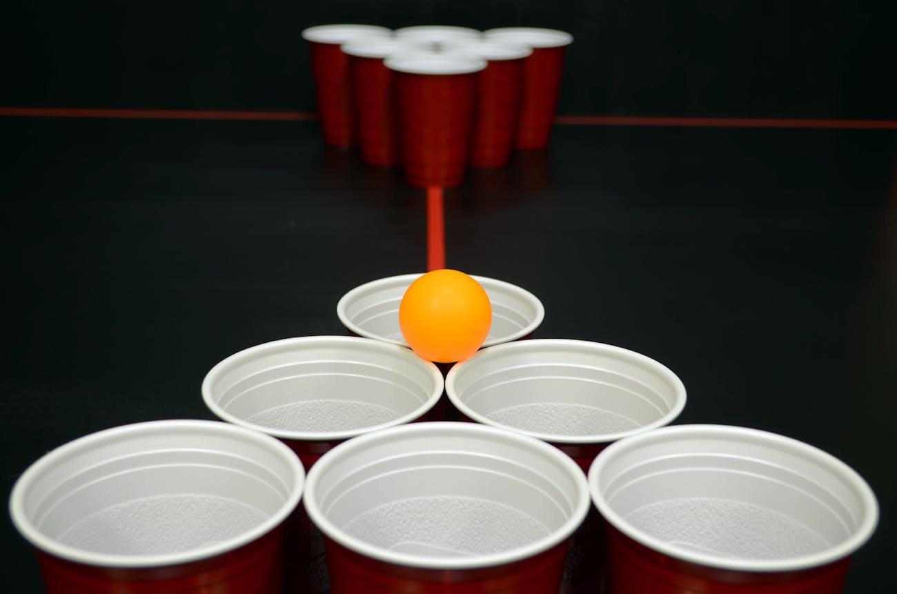 beer pong, drinking