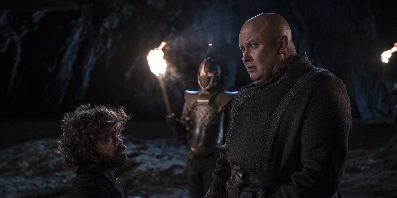 Tyrion (Peter Dinklage) and Varys (Conleth Hill) on 'Game of Thrones' Season 8