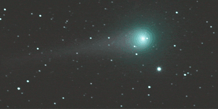 Comet 45P/Honda-Mrkos-Pajdusakova will zoom past Earth this week.  This green comet will be closest on Saturday.