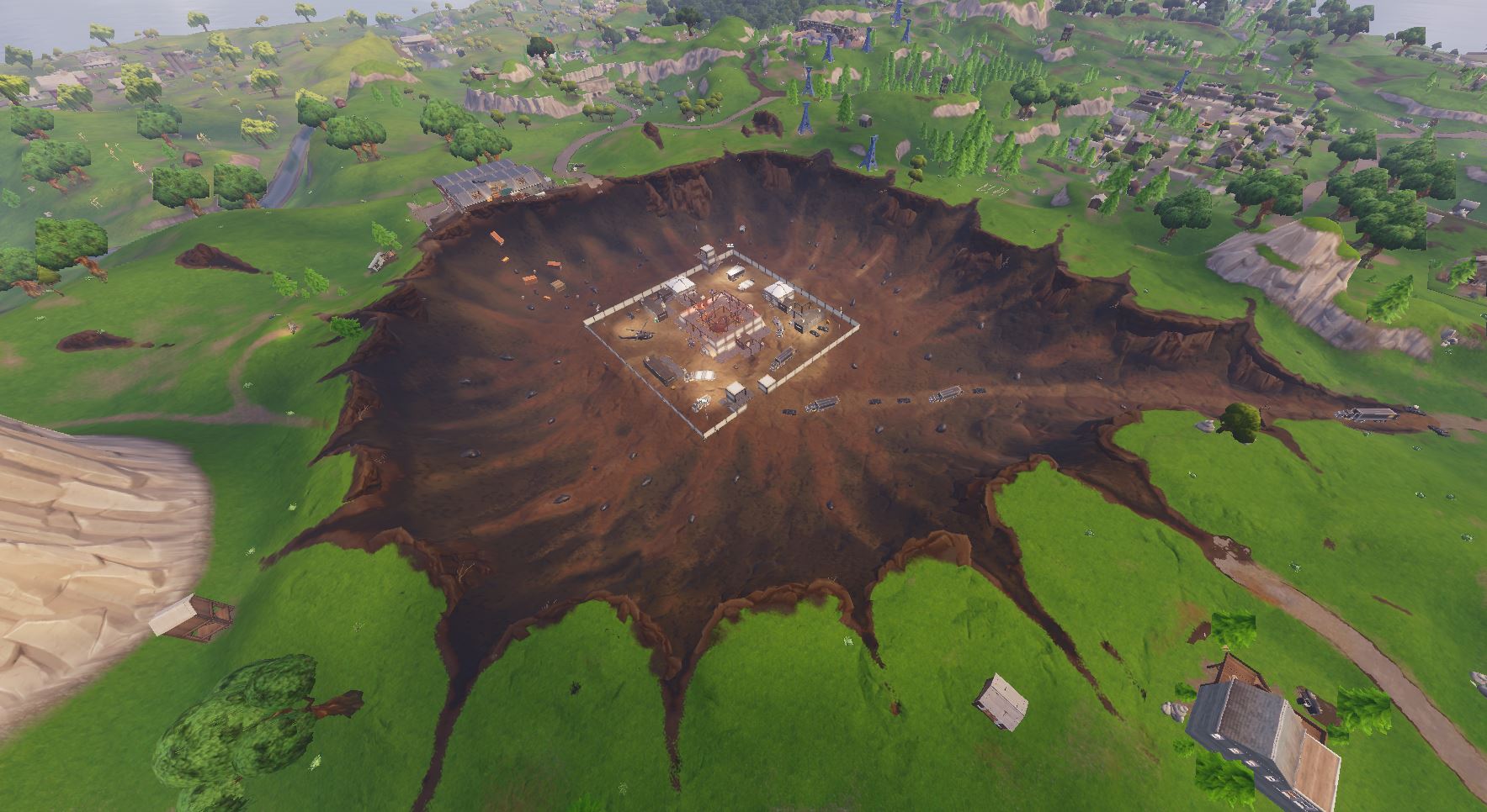fortnite season 4 reveals new location on map following meteor impact inverse - fortnite season 3 map dusty depot