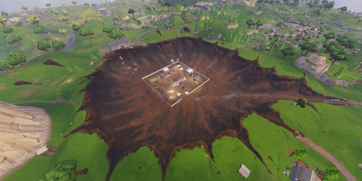fortnite season 4 reveals new location on map following meteor impact inverse - fortnite meteorite crash