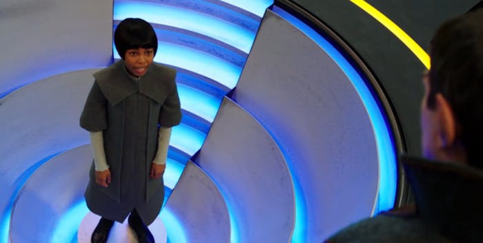 Young Michael Burnham being tested on Vulcan with Sarek in 'Star Trek: Discovery.'