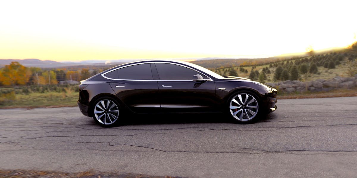 The Tesla Model 3.