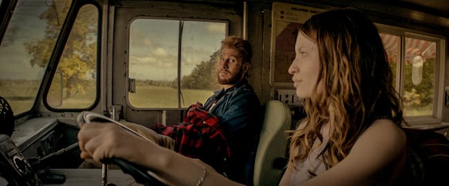 Pablo Schreiber and Emily Browning in 'American Gods'