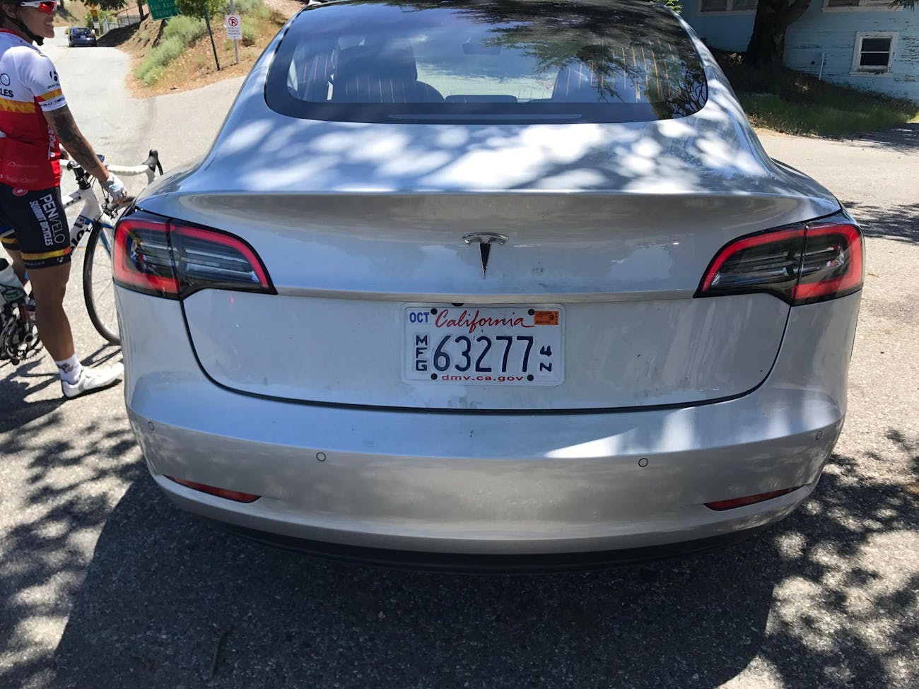 The rear.