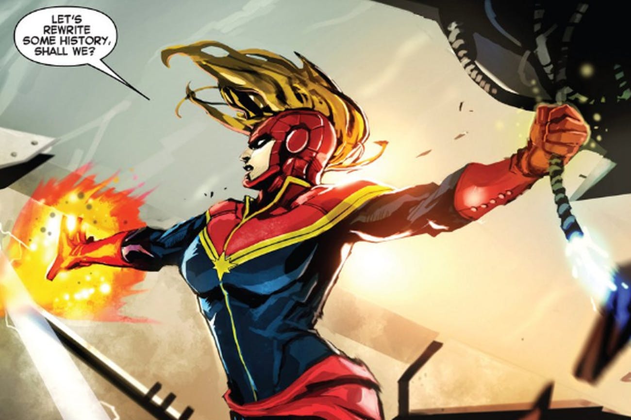 Captain Marvel in a Marvel Comic