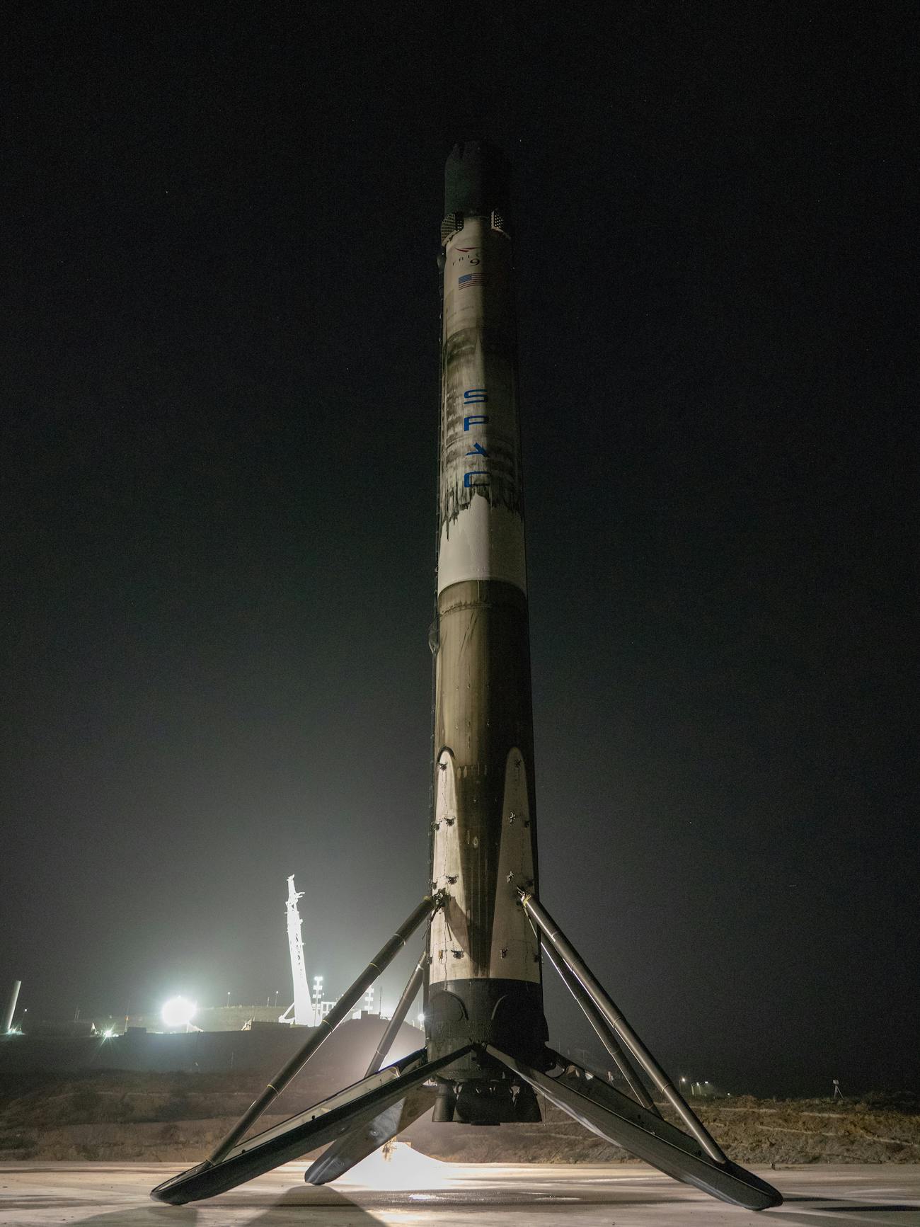 The Falcon 9 up close and personal.