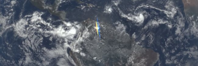 NASA Ice Particle Reflections over South America