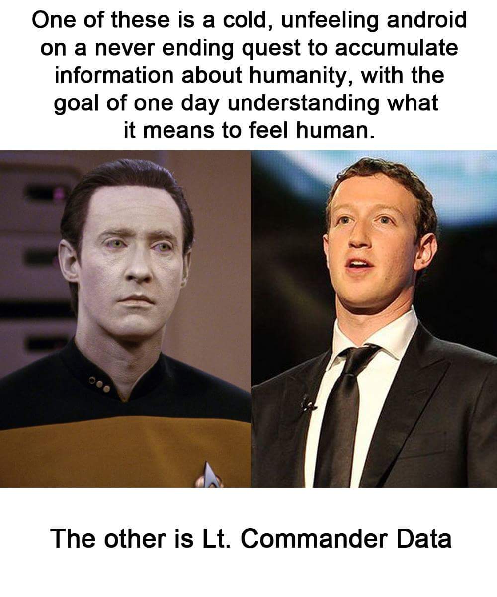 Zuckerberg Testimony Spawns Meme Comparing Him To Star Treks Data