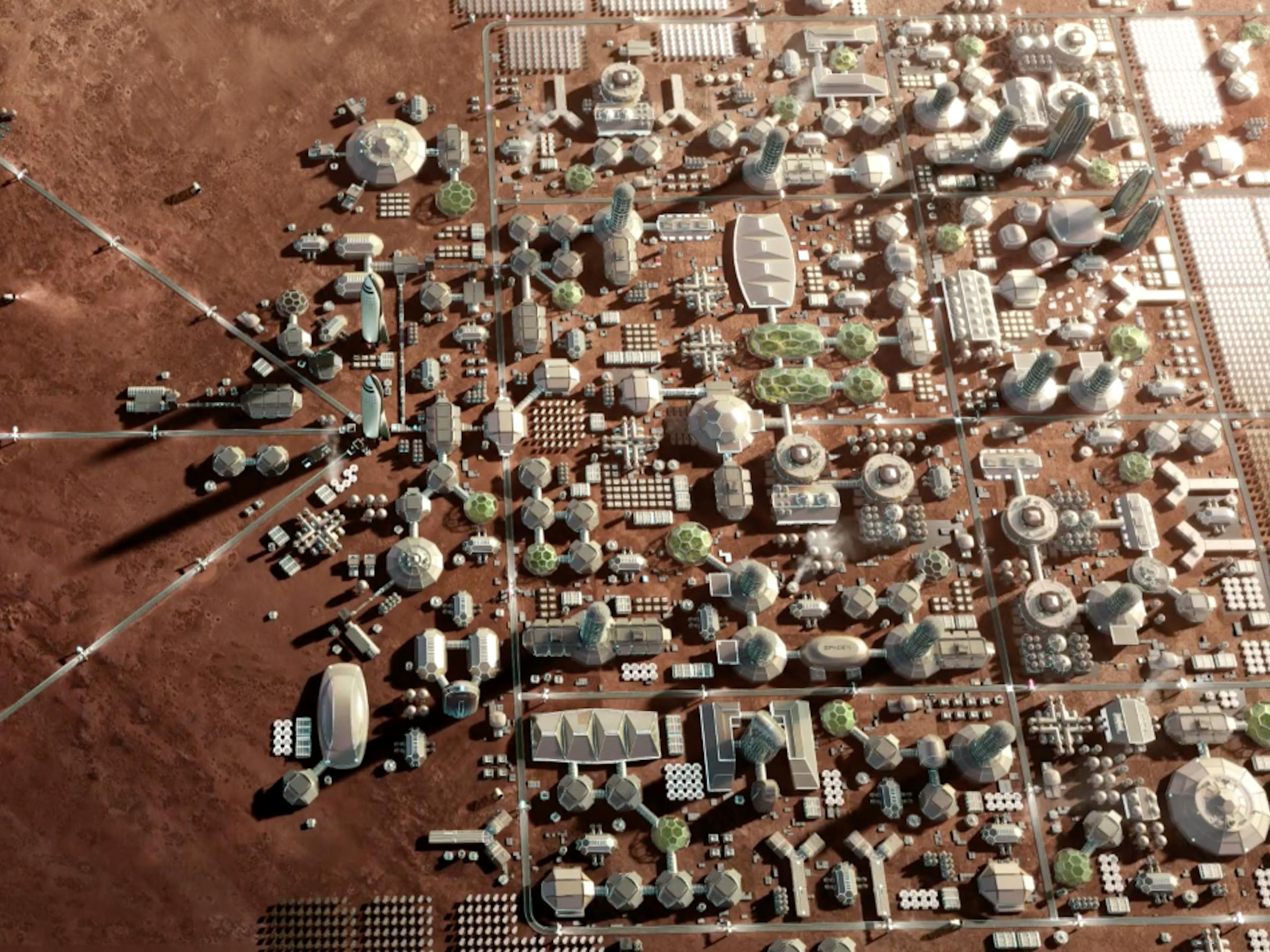 A Mars city.