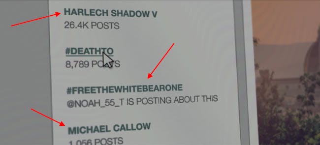 Easter eggs in "Hated in the Nation" from "Playtest", "White Bear", and "The National Anthem".