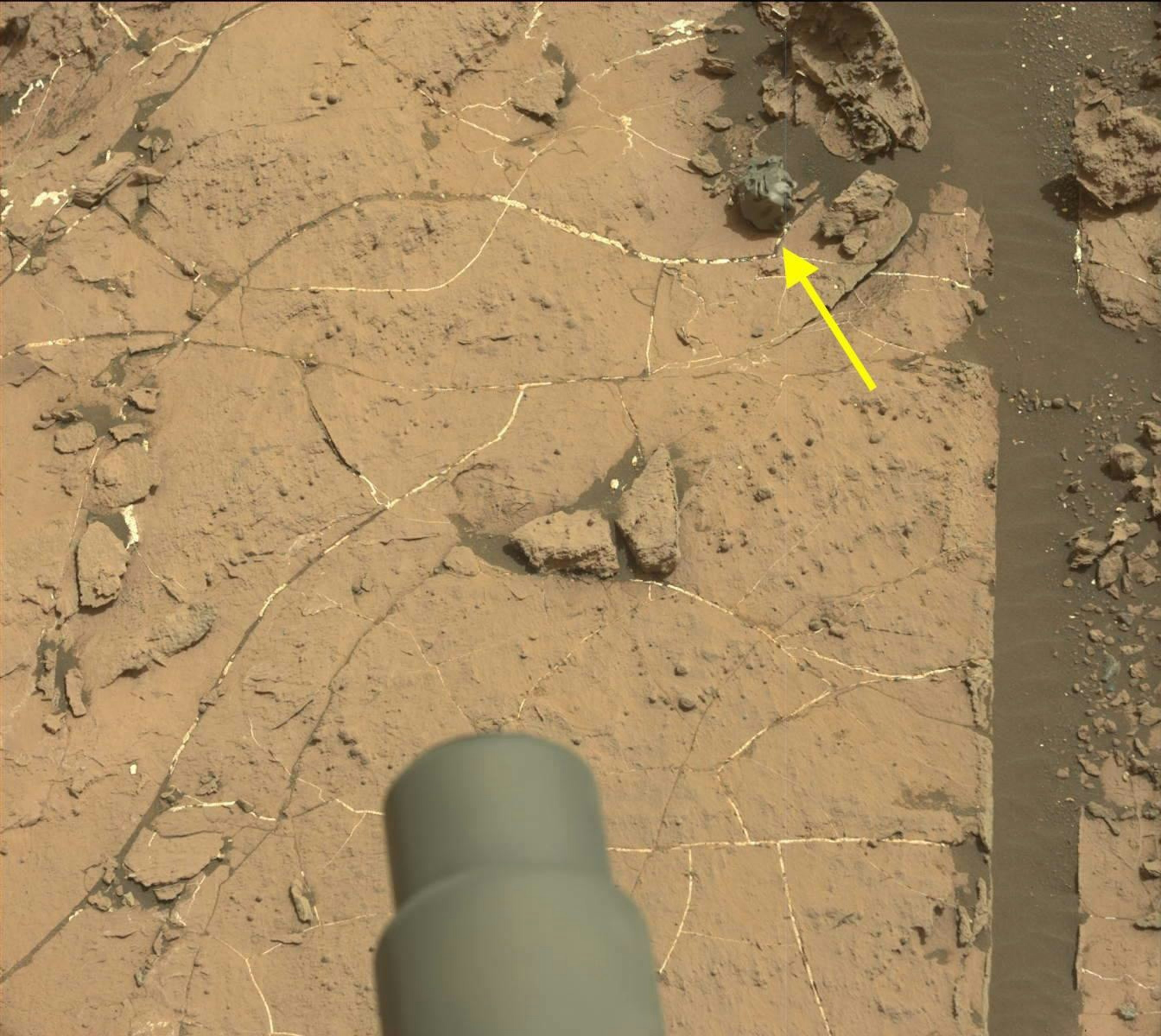 Curiosity's view of egg rock. 