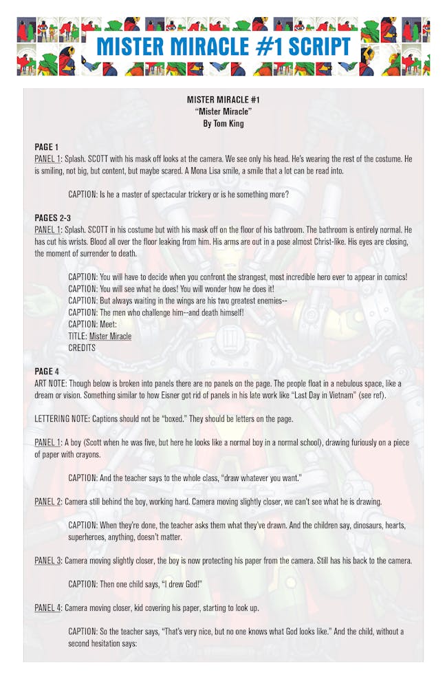 Mister Miracle Scripts