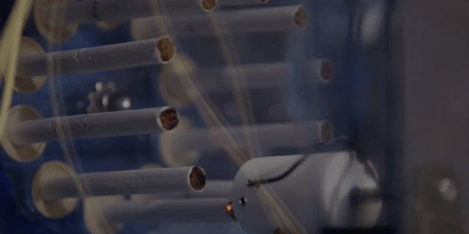 This Harvard machine smokes.
