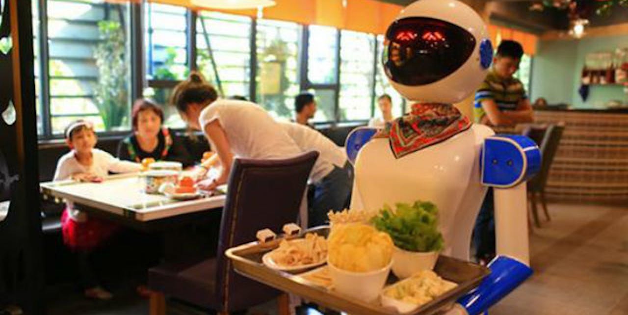 Image result for robots working as waiters