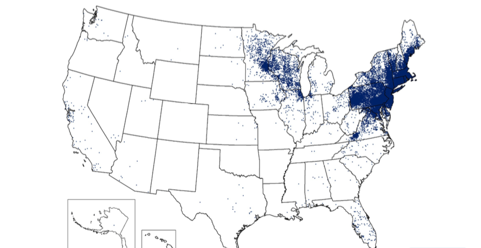 Lyme Disease Spread Map