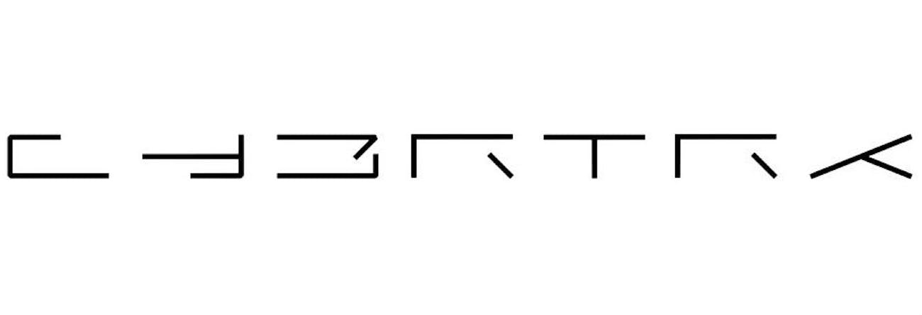 Tesla's Cybertruck logo.