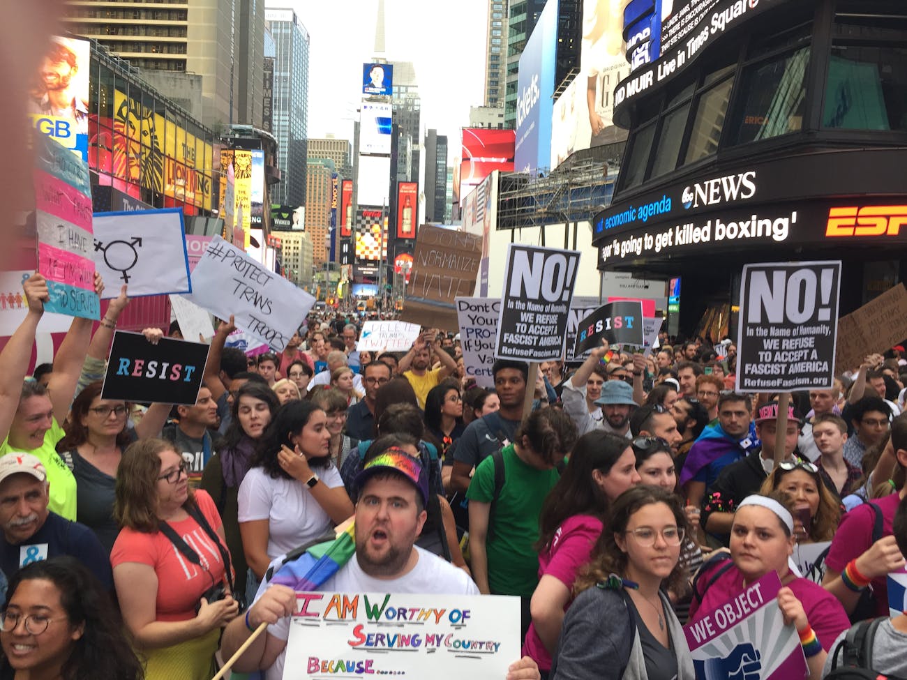 trans rights protest